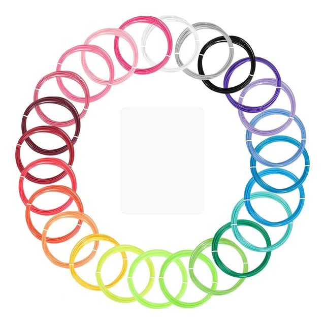 Recargas De Filamento De Pluma 3d Uxcell, 24 Colores Filamen