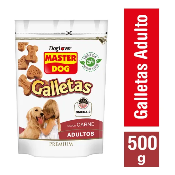 Master Dog Alimento Perro Adulto Galletas Carne 500 Grs
