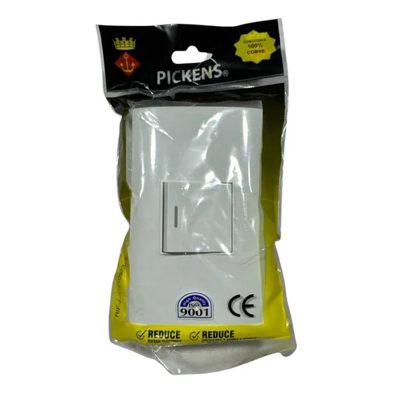 Interruptor Apagador Sencillo Blanco Pickens