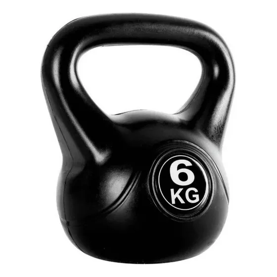 Pesa Rusa 6kg Pesa Kettlebell Mancuerna Ejercicio Crossfit Color Negro