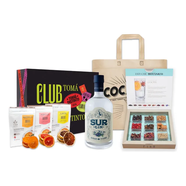 Box Regalo Estuche Botánico Premium Sur Gin + Citricos