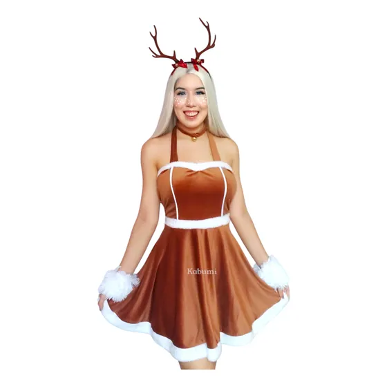 Traje Disfraz De Reno Para Dama Navidad