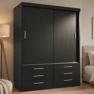 Tonielque Móveis Guarda Roupa Solteiro Capri 2 Portas Correr 6 Gavetas