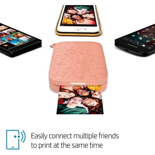 Hp Sprocket Impresora Fotos Portátil 2x3 Para Smartphone Color Rosa