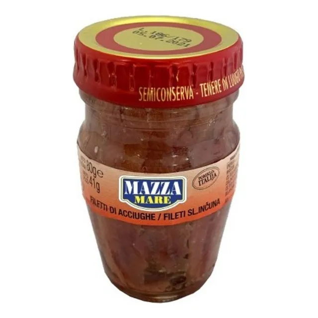 Anchoas En Aceite Mazza Frasco 80 Grs
