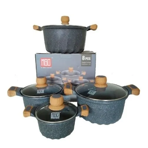 Juego Ollas Mgc 8 Pcs Antiadherente De Roca Volcanica