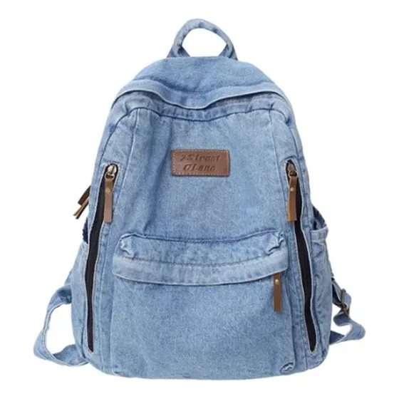 Mochila Casual Vaquera Para Mujer, Mochila Escolar De Mezcli
