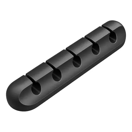 Organizador De Cables Silicona Negro 5 Ranuras Isofit