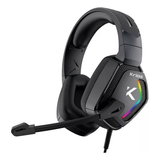 Audífonos Gamer Krios K12 Gamer Con Microfono Led Rgb