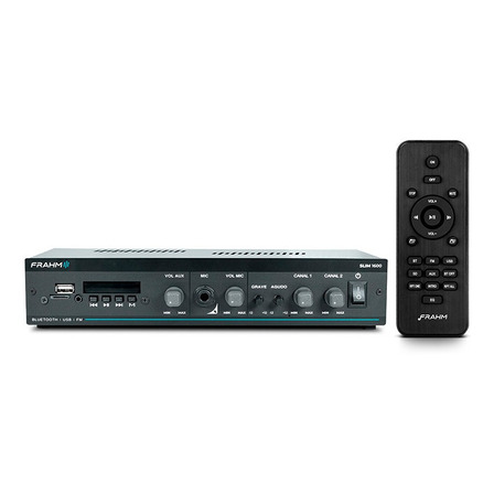 Amplificador Receiver De Som Ambiente Frahm Slim 1600 G5 60w Cor Preto Potência De Saída Rms 60 W Amplificador Receiver De Som Ambiente Frahm Slim 1600 G5 60w Cor Preto Potência De Saída Rms 60 W