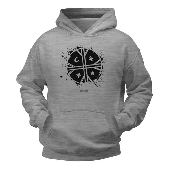 Polerón Canguro Estampado - Modelo Mapuche / Kultrun