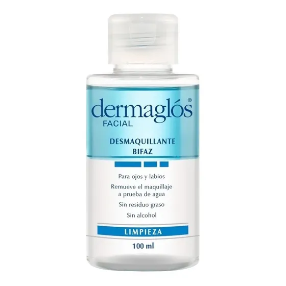 Dermaglós Facial Desmaquillante Bifaz De Ojos Limpiador Bifásico Pieles Sensibles