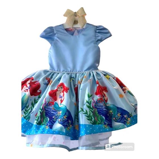 Vestido Niña Sublimado Sirenita Princesa Masha Frozen Sofia