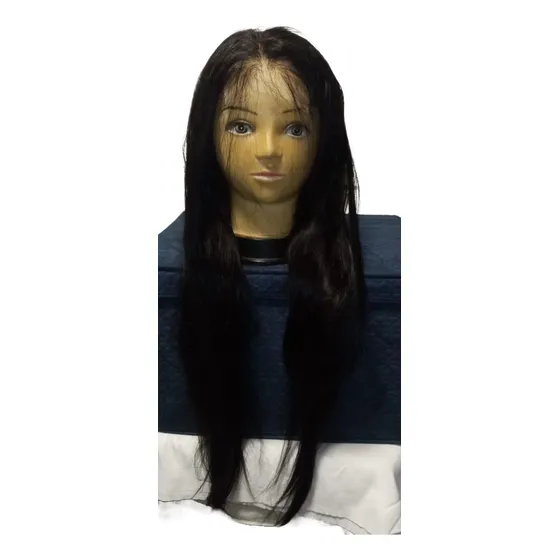 Peluca Cabello Natural 65 Cm Lace Negra Negro M