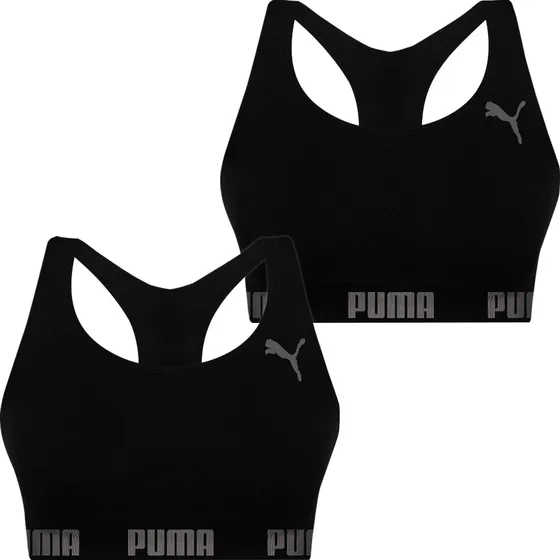 Kit 2 Top Puma Sem Costura Fitness Nadador Academia Original