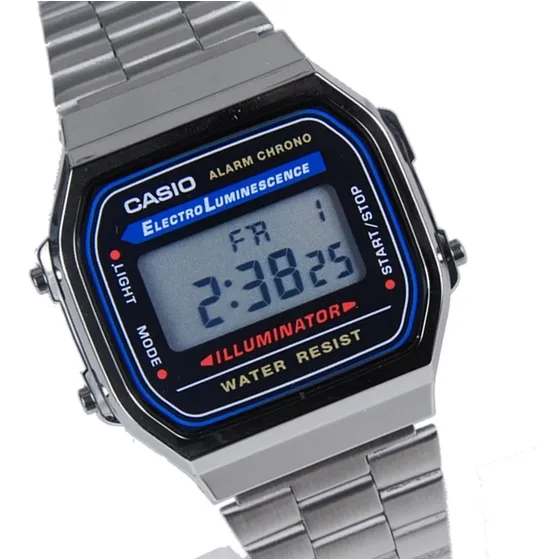 Reloj Casio Digital A168wa1 retro Vintage Alarma Local