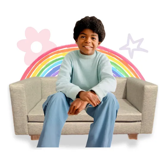 Sillon Sofa Niños Infantil Dos Cuerpos Comodo Elegante Lindo