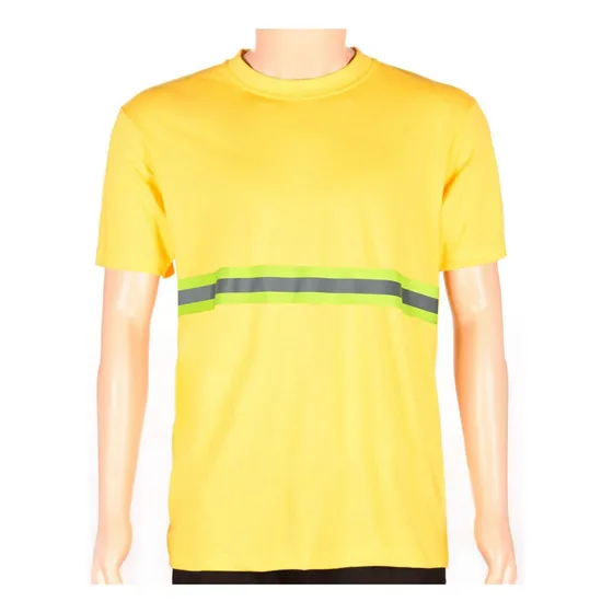 Remera Camiseta Básica Con Reflectivo Manga Corta