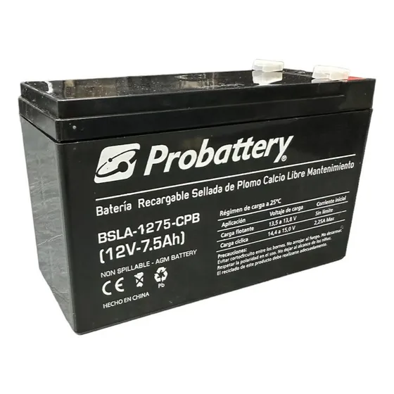 Bateria 12v 7,5ah Probattery Ups Juguete Auto Bateria