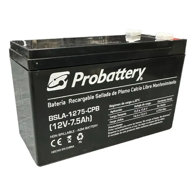 Bateria 12v 7,5ah Probattery Ups Juguete Auto Bateria