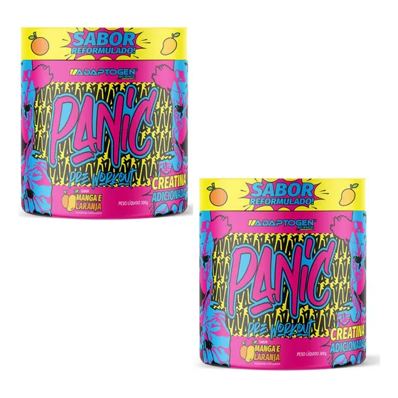 Kit 2x Pré Treino Panic Nova Formula (300g) Adatogen Science