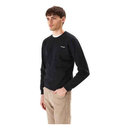 Buzo Wrangler Friza Logo Pequeño Embroidery S Negro Buzo Wrangler Friza Logo Pequeño Embroidery S Negro