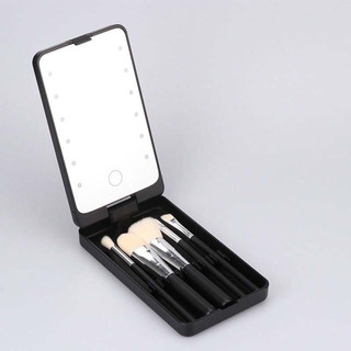 Juego De Brochas De Maquillaje Z Travel Con Espejo Con Luz L Juego De Brochas De Maquillaje Z Travel Con Espejo Con Luz L