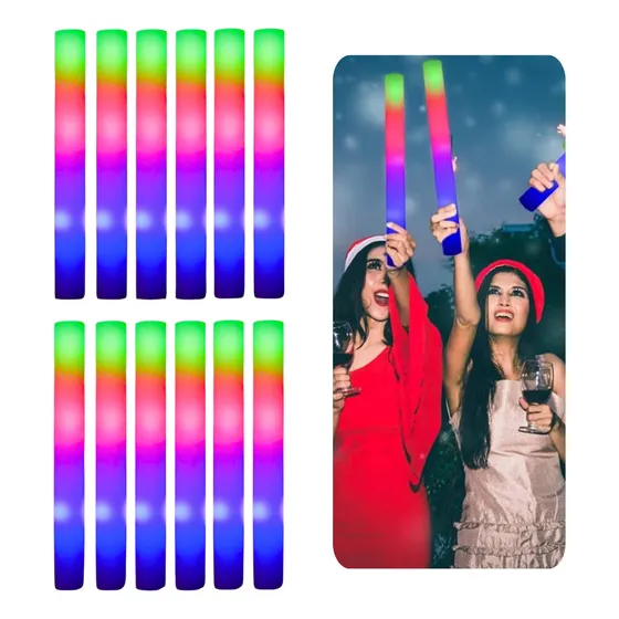 Kit 10 Bastão Led Balada Festa Neon Pisca - Sem Personalizar