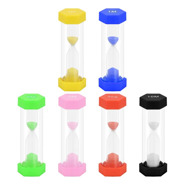 Reloj De Arena De 6 Piezas, 30 Segundos, 1 Minuto, 2 Minutos
