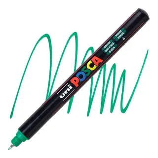Caneta Posca Uni-ball Pc-1mr 0.7mm Ponta Agulha Verde Caneta Posca Uni-ball Pc-1mr 0.7mm Ponta Agulha Verde