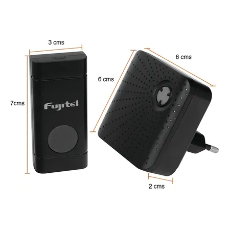 Timbre Inalambrico Fujitel 70m 48 Tonos Negro / Tecnocenter