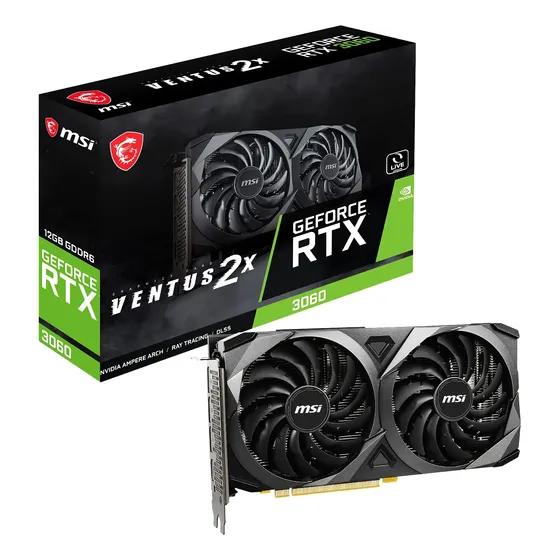 Tarjeta Gráfica Msi Geforce Rtx 3060 Ventus 2x 12gb Gddr6