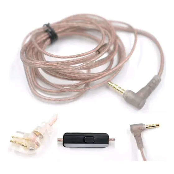 Kz Auriculares Cable Repuesto Jack 3.5mm Audio Gris