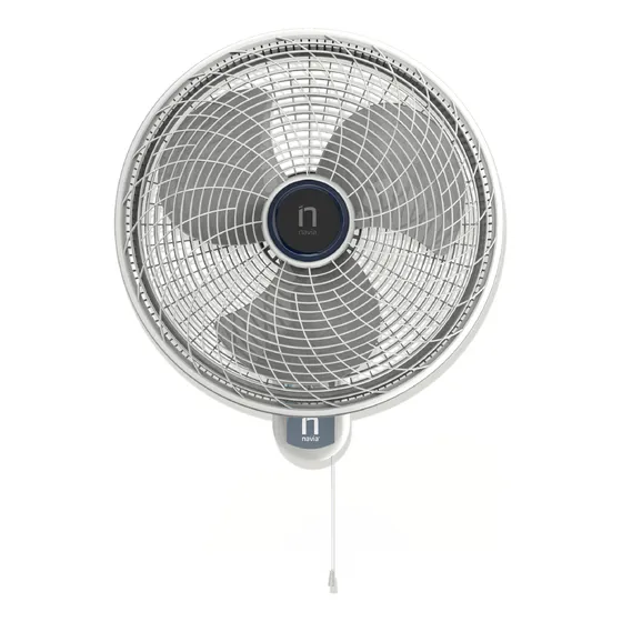Ventilador De Pared Navia M018p Blanco, 3 Aspas Gris, 18  De Diámetro 127v