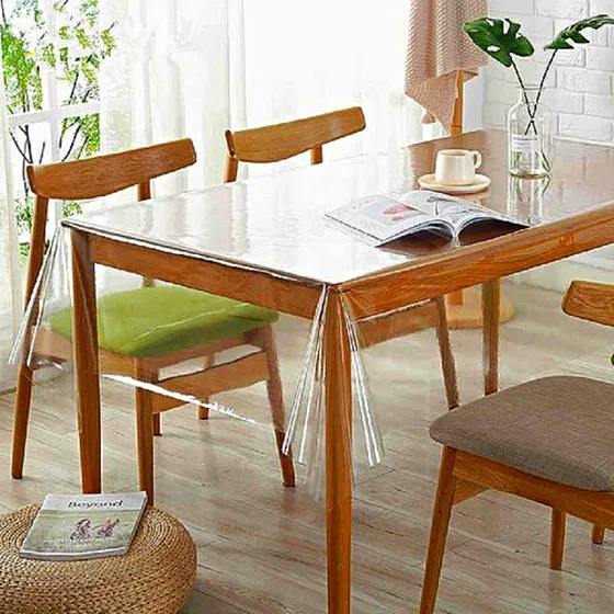 Toalha De Mesa Plastico Transparente 2,50 X 1,40 Metros Retangular 6 Lugares Impermeavel