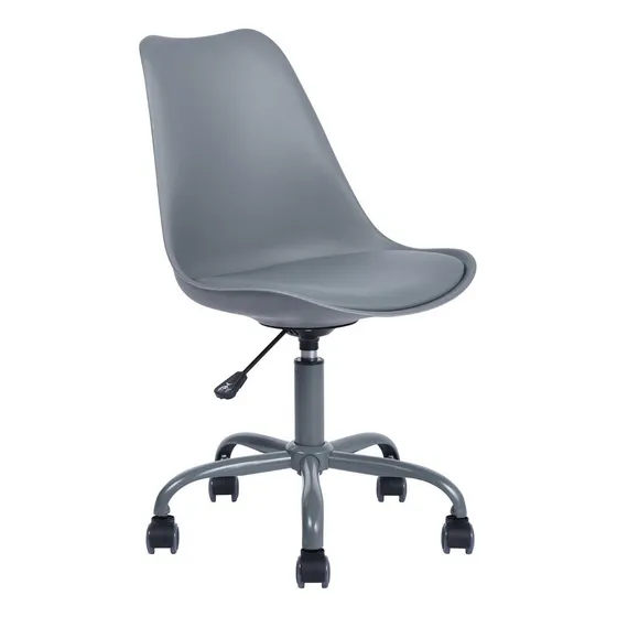 Silla De Escritorio Pp Estilo Nórdico Giratoria Con Cojín Color 1294352 - Gris