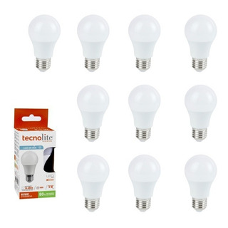 10 Focos Led A19 Base E27 De 5w Luz Fría 6500k Tecnolite 10 Focos Led A19 Base E27 De 5w Luz Fría 6500k Tecnolite