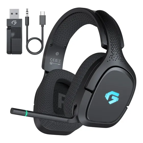 Audífonos Gamer Inalámbricos 2.4ghz Y Bluetooth 5.4 Con Micrófono Con Cancelación De Ruido Para Ps5, Ps4, Pc Y Switch | Sonido 3d, Baja Latencia, Batería 30h Bogast Captain 700 Pro