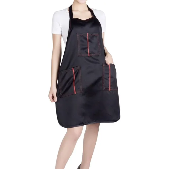 Pechera Capa Impermeable Peluqueria Barberia O Cocina Negro