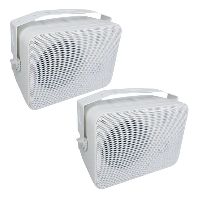 Par Bafles Ambientales Sonido Ambiental Interior Bocina Color Blanco