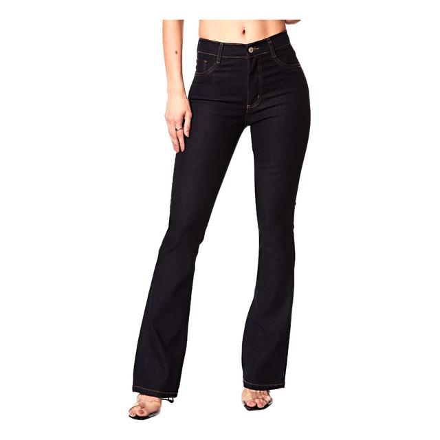 Calça Jeans Feminina Boot Cut Índigo Sawary Calça Jeans Feminina Boot Cut Índigo Sawary