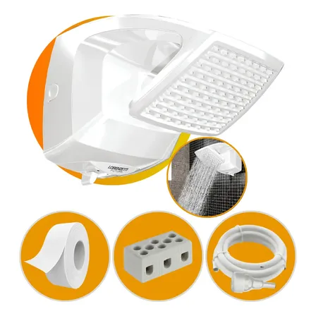Chuveiro Ducha Lorenzetti Futura 7500w Multitemperaturas 4t Branco 220v 7.5 Kw