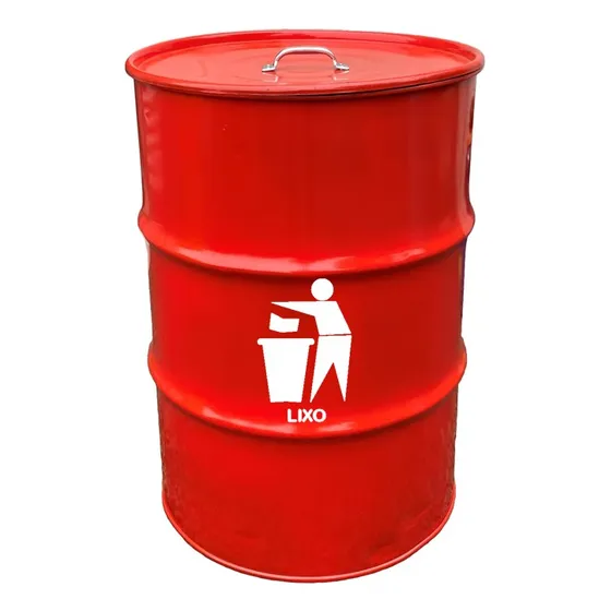 Tambor De Lixo 200 Litros C/ Alça Adesivo Lixo/ñ Reciclável