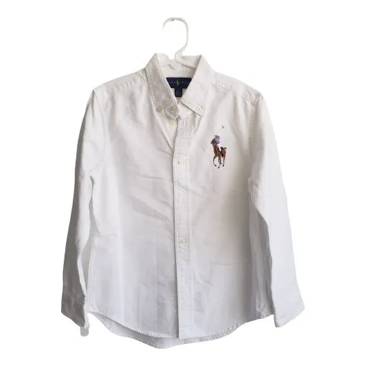 Camisa Ralph Lauren Blanca Manga Larga Niño T7