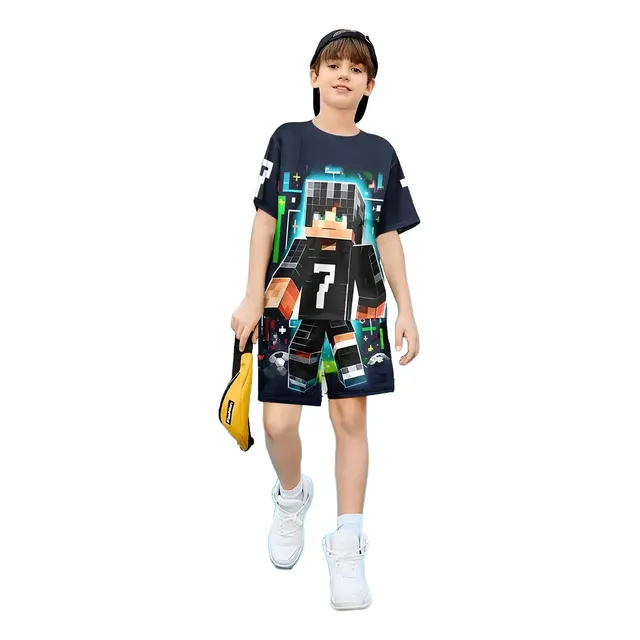 Conjunto Para Niños Polo Y Short Deportivo Impresion 3d