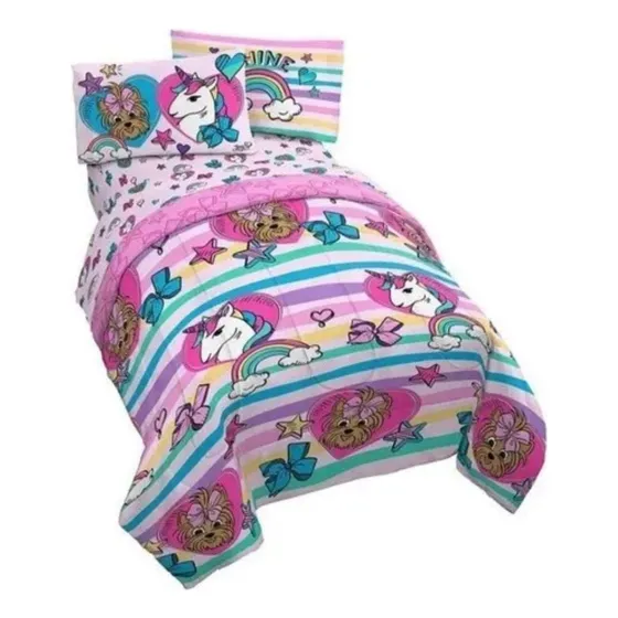 Acolchado Diseño Unicornio Infantil 1 Plaza
