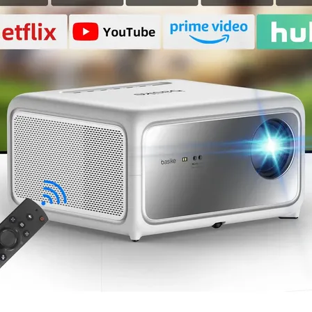 Mini Projetor Basike TY217 4K UHD com Netflix e YouTube Oficiais
