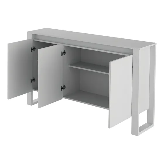 Armario Aparador Rack Vintage Living Comedor Oficina 4147 Color Blanco