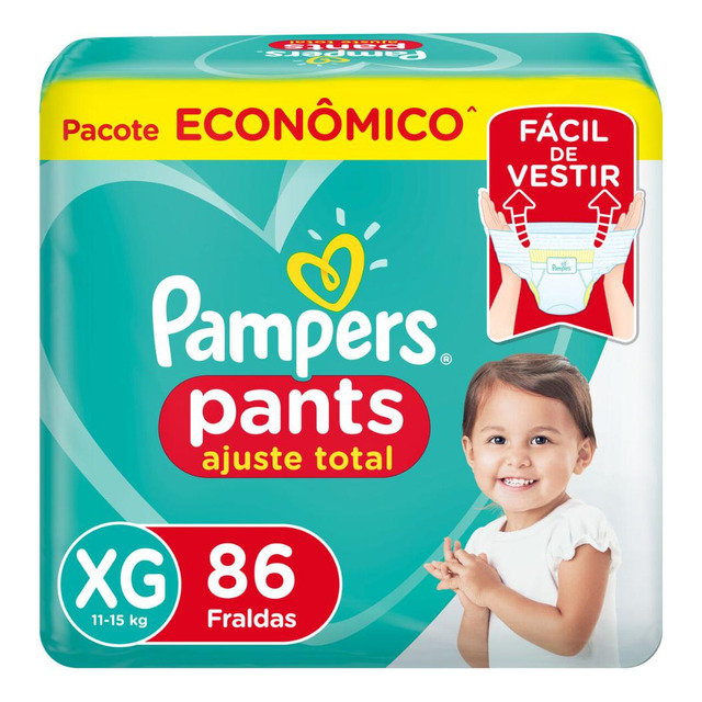 Fralda Pampers Pants Ajuste Total Max Xg 86 Unidades Fralda Pampers Pants Ajuste Total Max Xg 86 Unidades