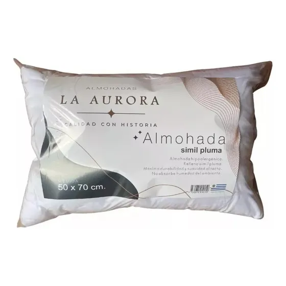 2 Almohadas Siliconadas De Fibra Virgen Similpluma La Aurora